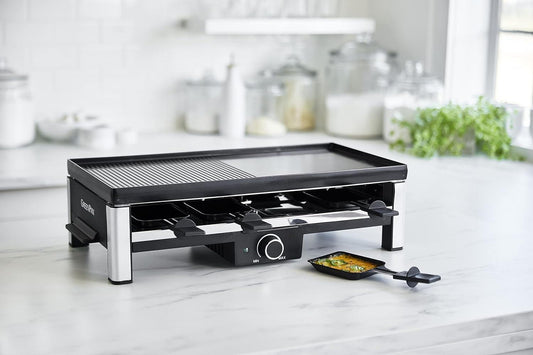 GreenPan Electrics Healthy Ceramic Nonstick, 3-in-1 Reversible Grill, Griddle &amp; Raclette, PFAS-Free, Serves up to 8 People for Parties &amp;Family Fun